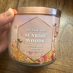 Sunrise woods bath & body works candle